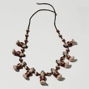 Kewa Santo Domingo Storyteller Necklace and Earrings Angel Coriz Ralph Bailon